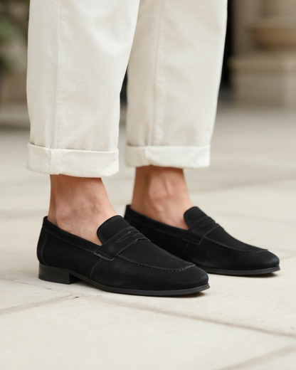 AVASÉ Suede Penny Loafers