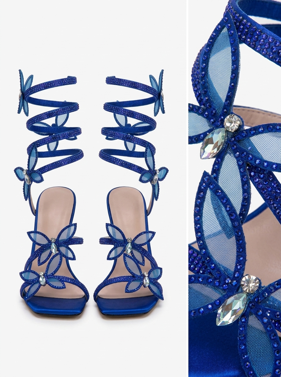 AVASÉ - Azurae Butterfly Wrap up Heels