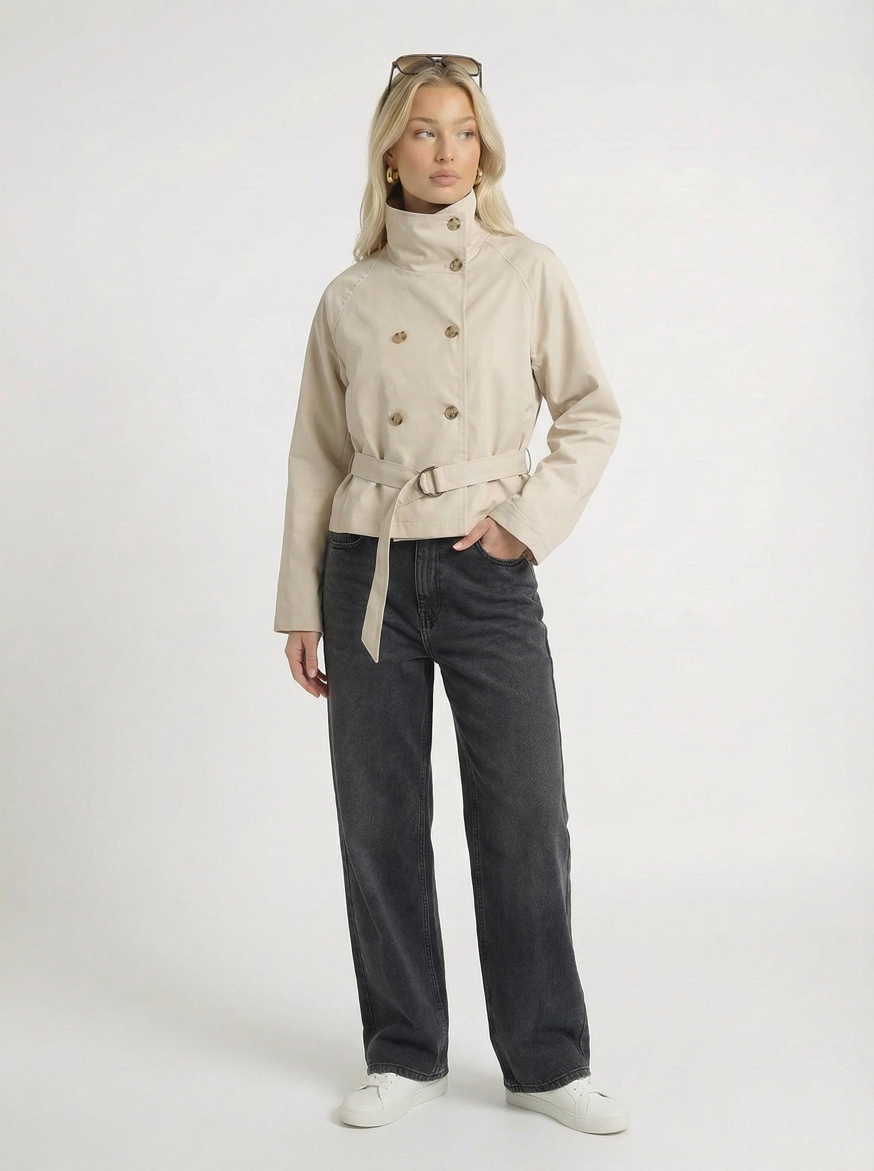 Avasé - Cropped Trench Jacket