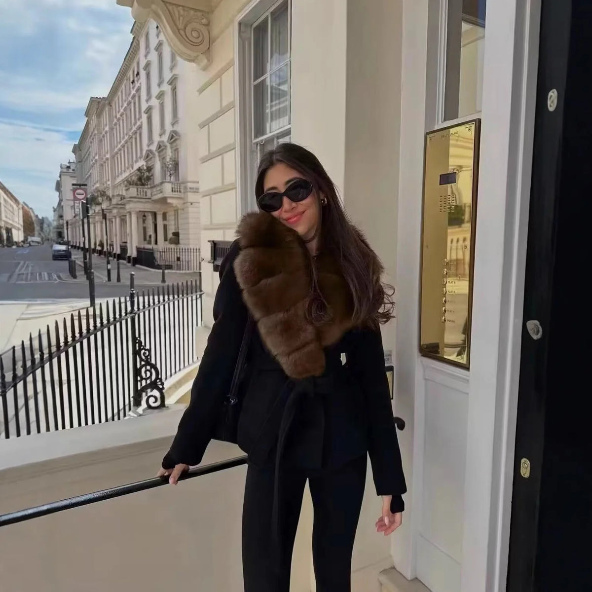 AVASÉ - Élodie Belted Fur Coat