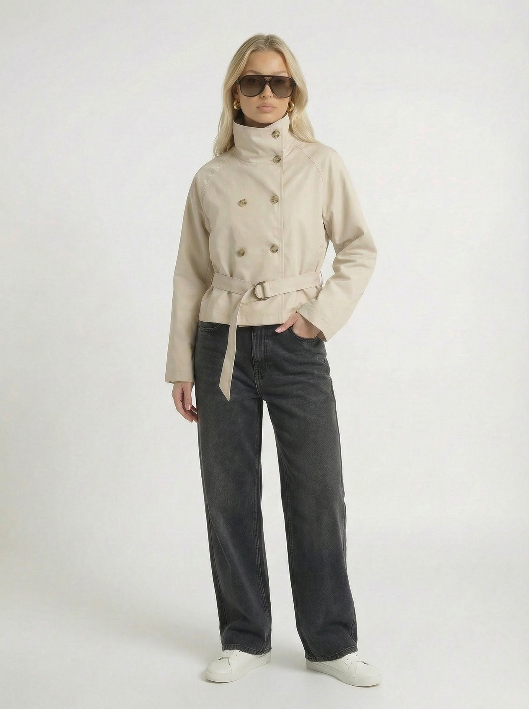 Avasé - Cropped Trench Jacket
