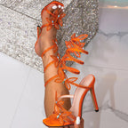 AVASÉ - Azurae Butterfly Wrap up Heels