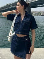 Avasé - Denim Set V Schnitt