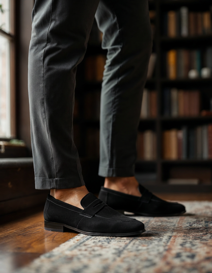 AVASÉ Suede Penny Loafers