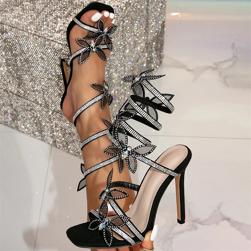 AVASÉ - Azurae Butterfly Wrap up Heels